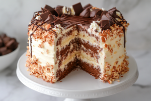 Almond Joy Poke Cake