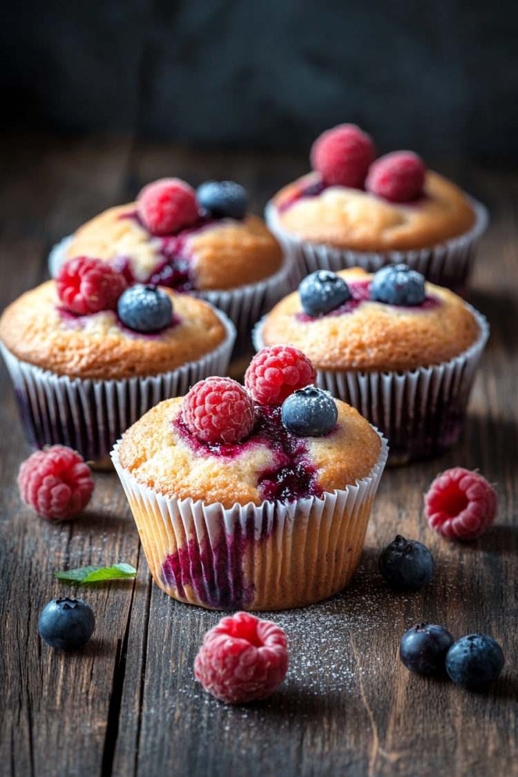 The Best Blueberry Raspberry Muffins Recipe | Cakes Fiesta