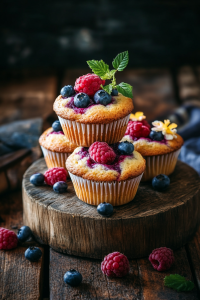 The Best Blueberry Raspberry Muffins Recipe | Cakes Fiesta