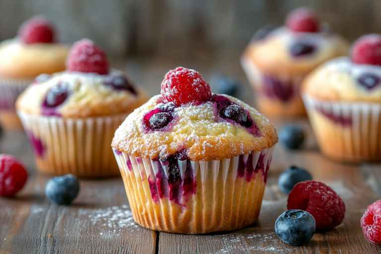 Blueberry Raspberry Muffins