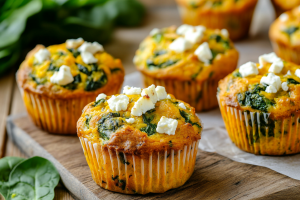 Butternut Squash, Spinach, and Feta Muffins