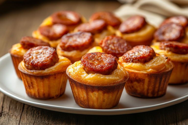Mini Sausage Pancake Muffins