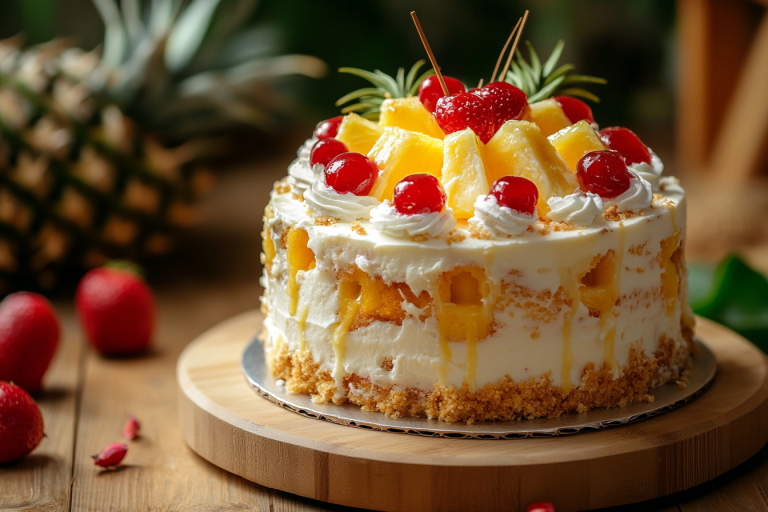 Piña Colada Poke Cake
