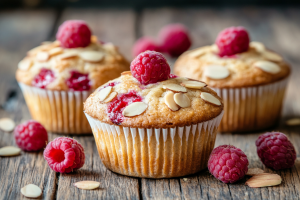 Raspberry Almond Muffins