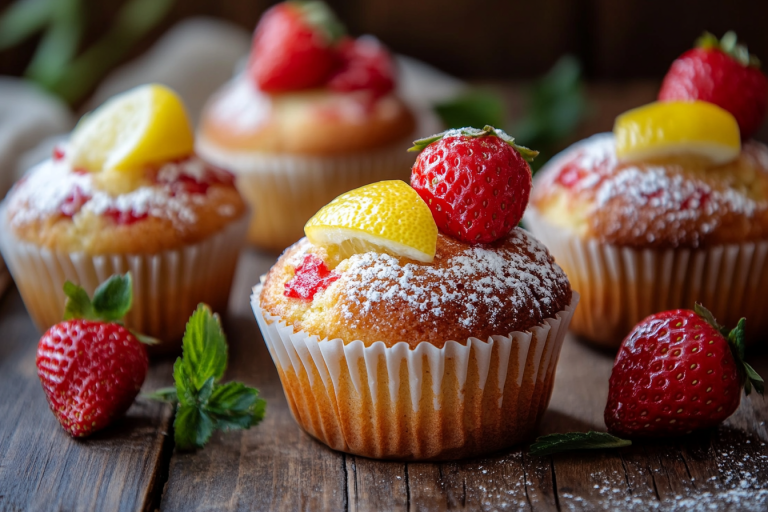 Strawberry Lemon Muffins