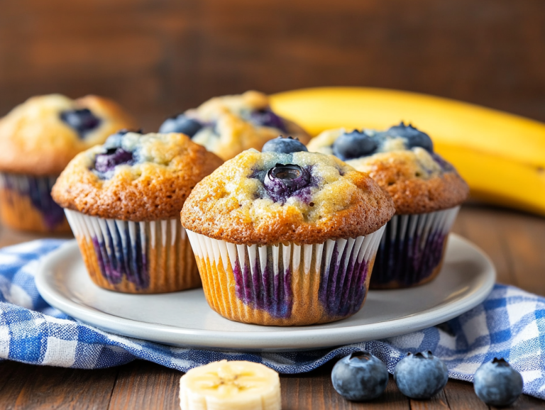 Banana Blueberry Muffins