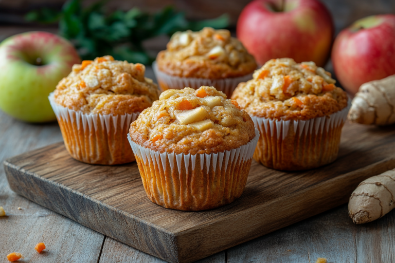 Apple Carrot Ginger Muffins