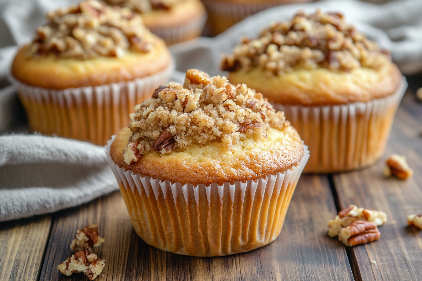 Butterscotch Muffins with Brown Sugar Pecan Streusel