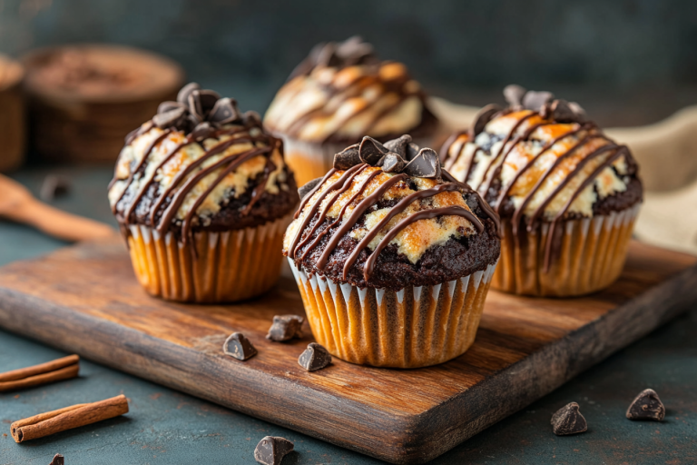 Cinnamon Chocolate Babka Muffins