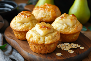 Easy Pear Oatmeal Muffins