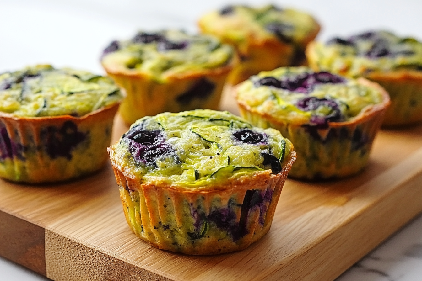 Healthy Blueberry Zucchini Muffins