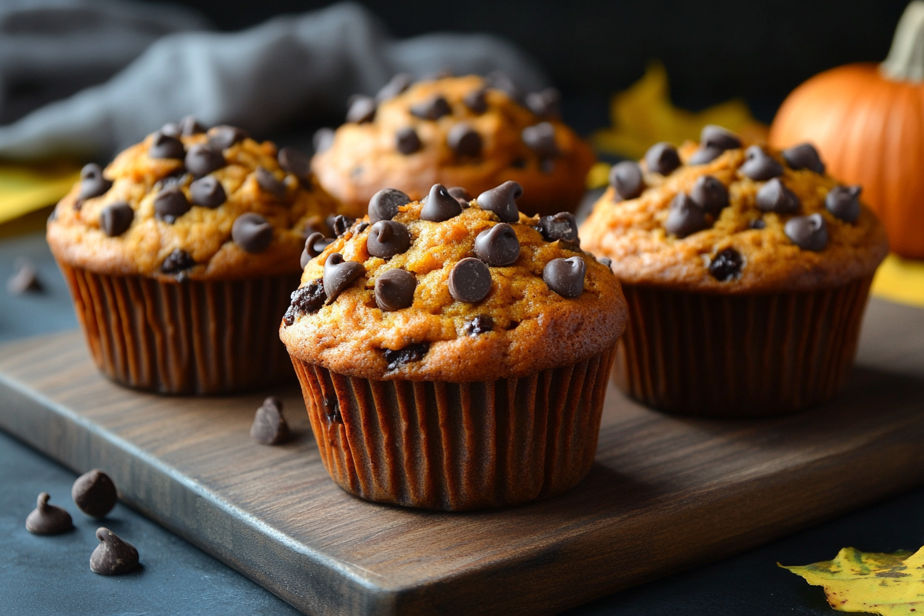 Pumpkin Chocolate Chip Muffins