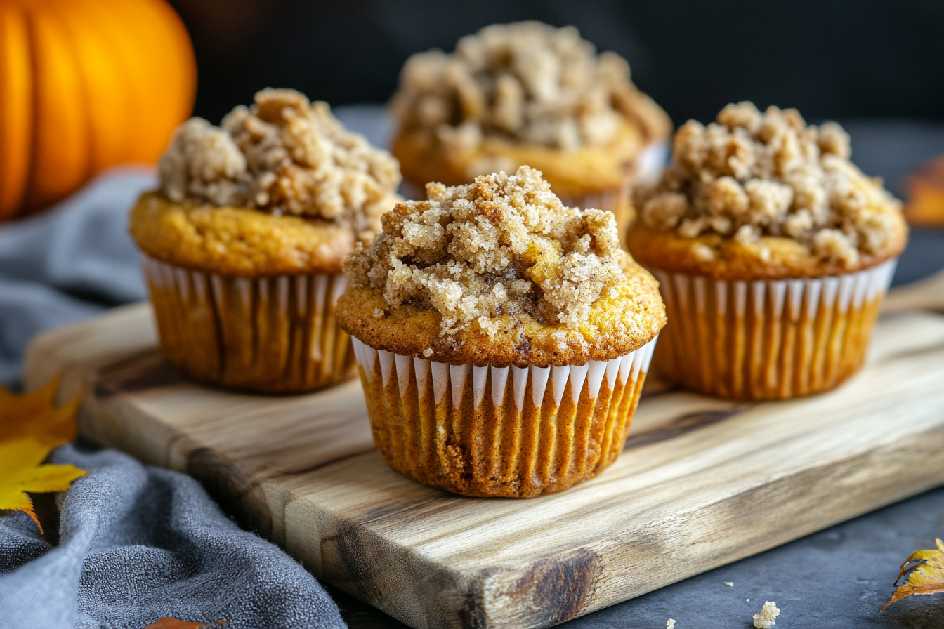 Pumpkin Crumb Cake Muffins