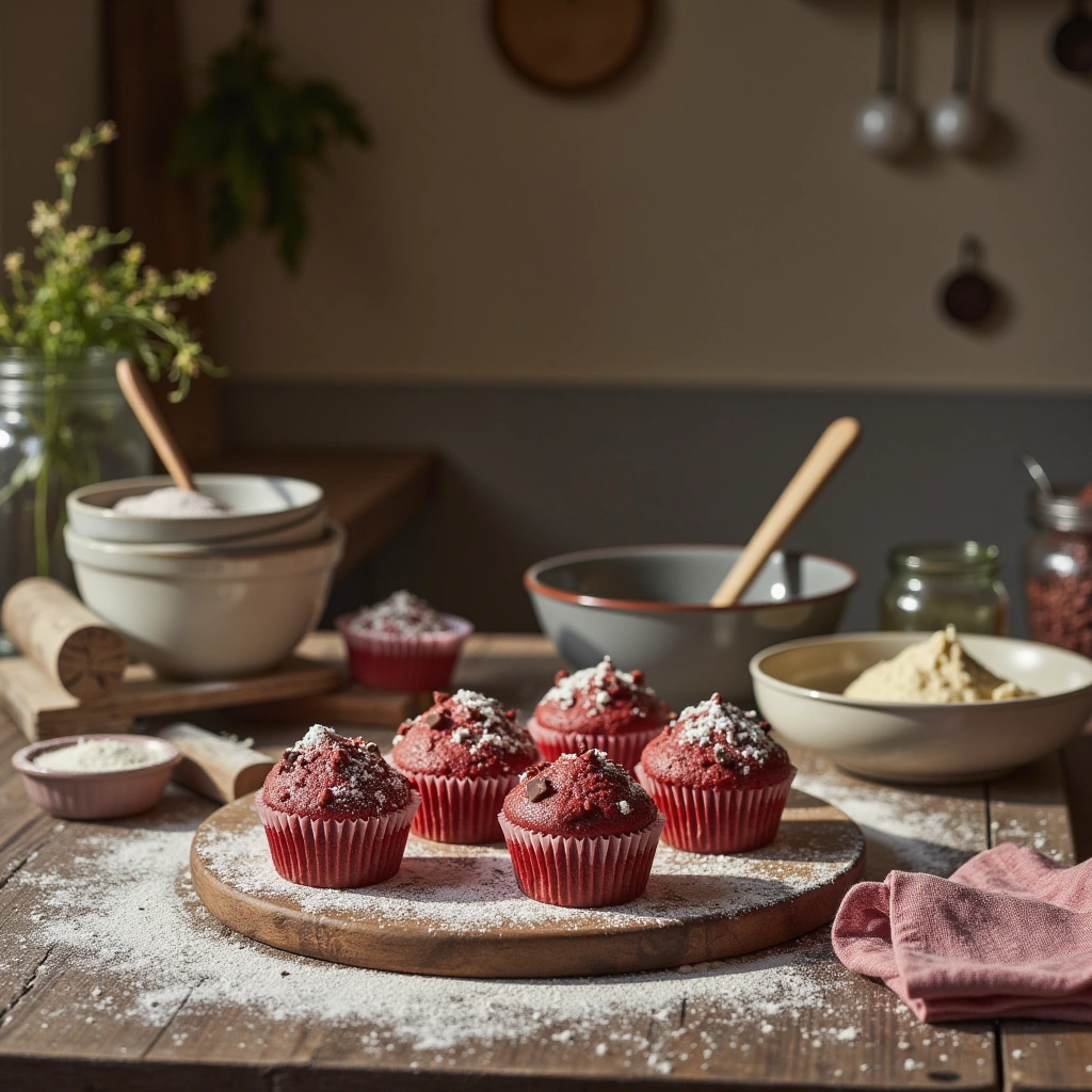 Step-by-Step Baking: How to Make Red Velvet Chocolate Chip Muffins