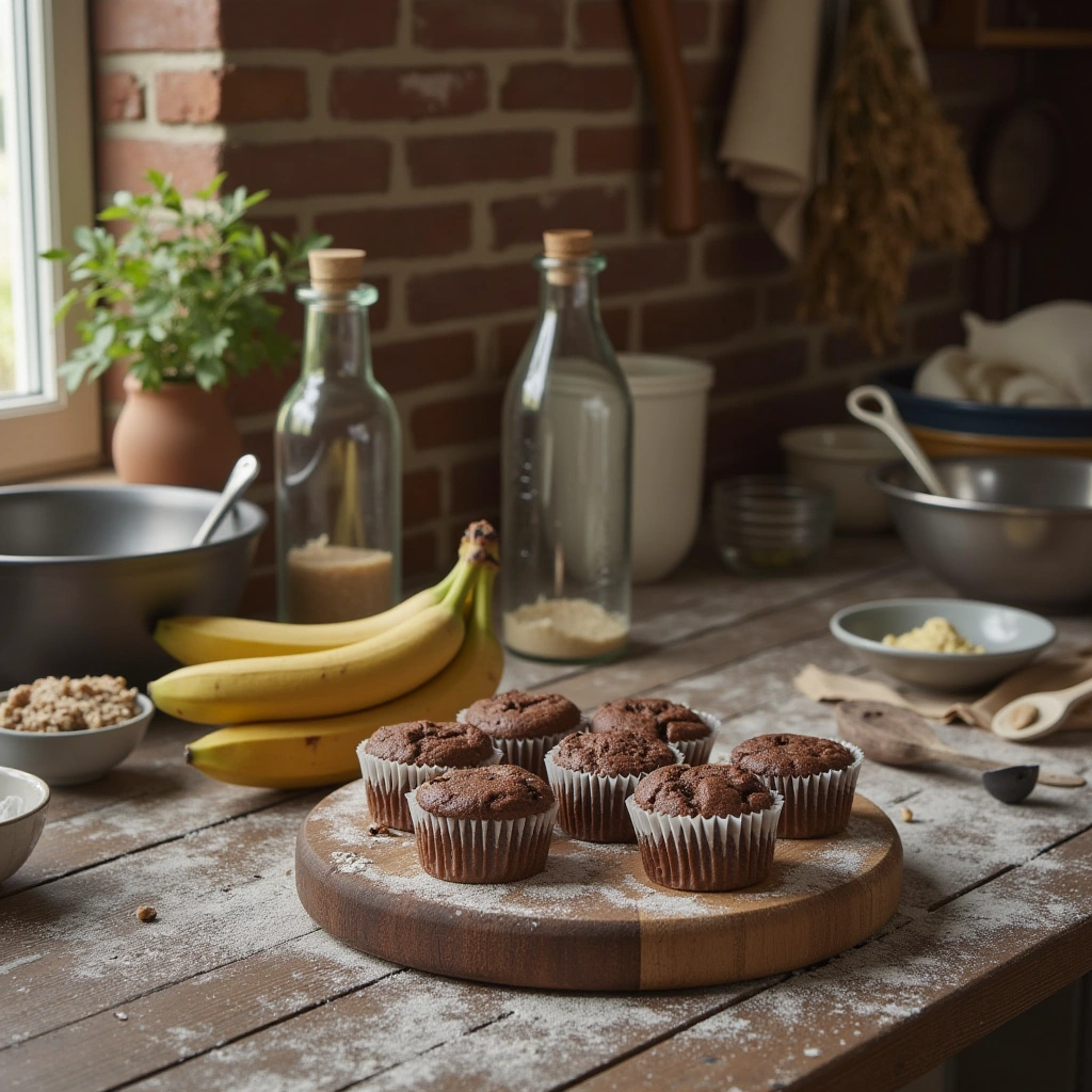 What Are Chocolate Peanut Butter Banana Muffins?