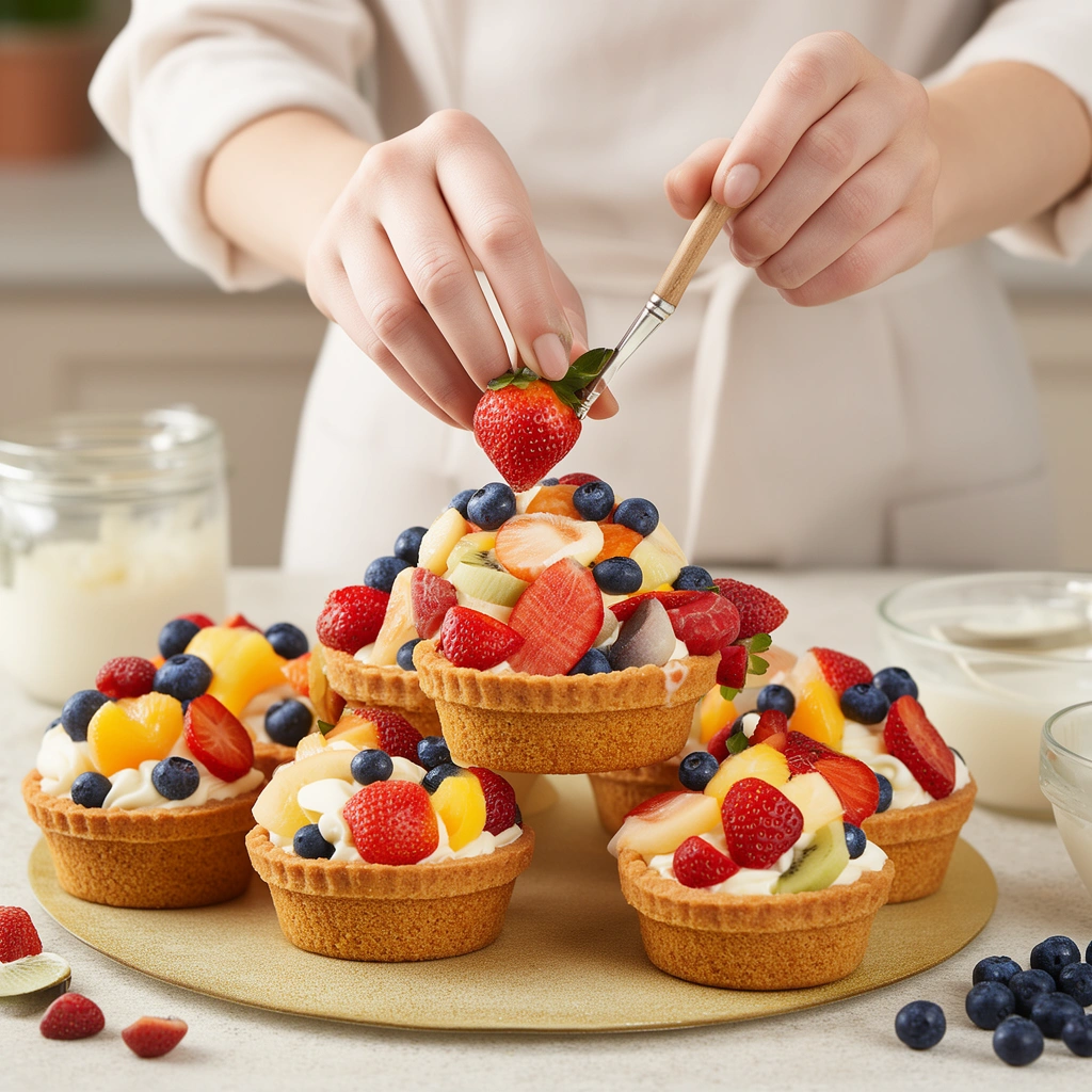 Assembling and Decorating Your Fruit Tart Vanilla Cupcakes